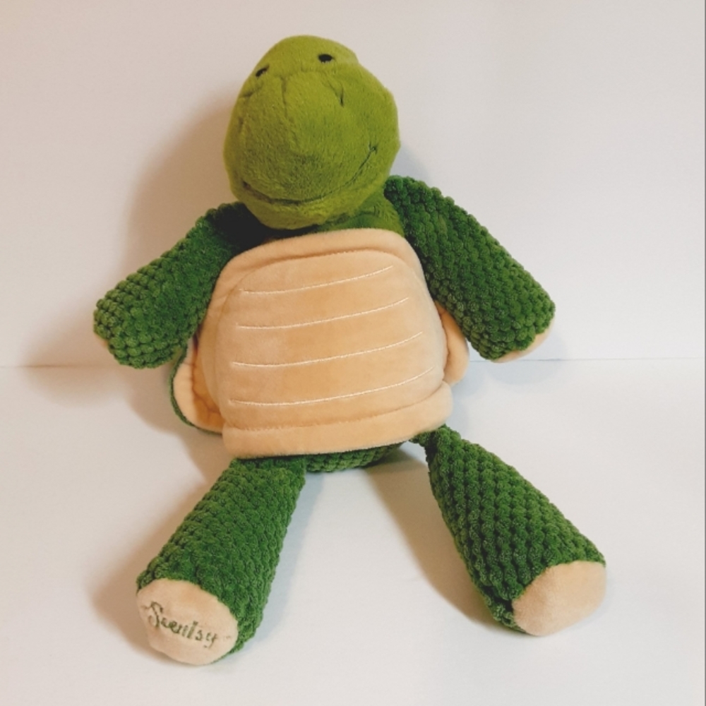 SCENTSY BUDDY TWIGGY THE TURTLE W/REMOVABLE SHELL NO BOX/NO SCENT PAK 13.5"H EUC
